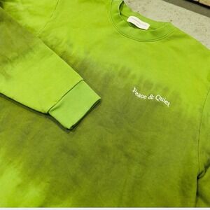 Museum of Peace & Quiet Crewneck Sweatshirt Green Tie Embroidery Men's Medium